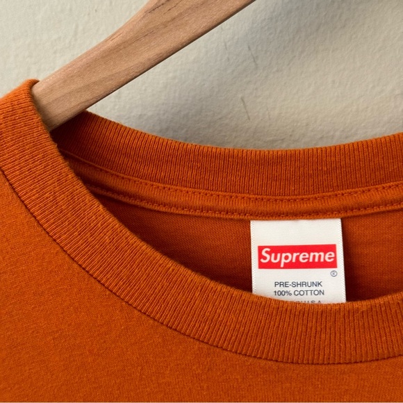SUPREME Bed Tee Rust FW2021 Season 100% Cotton - Picture 11 of 14